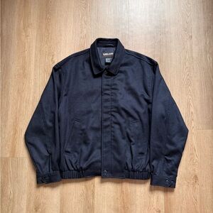 Kirkland Signature Wool Cashmere Bomber Jacket Men’s Old Money Dark Navy Large